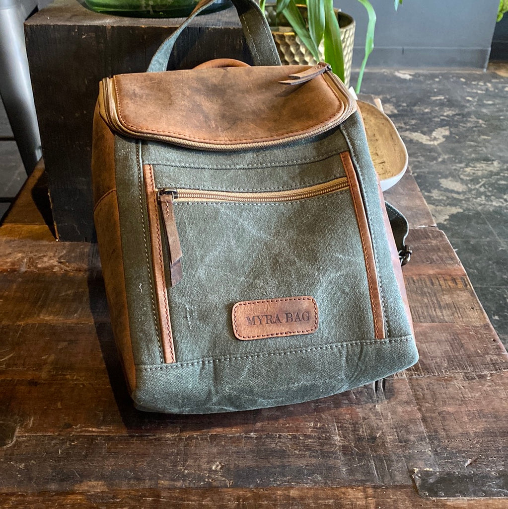 Leather + Canvas Backpack