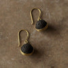 Lava Stone and Brass Earrings - SUSIE FRAZIER